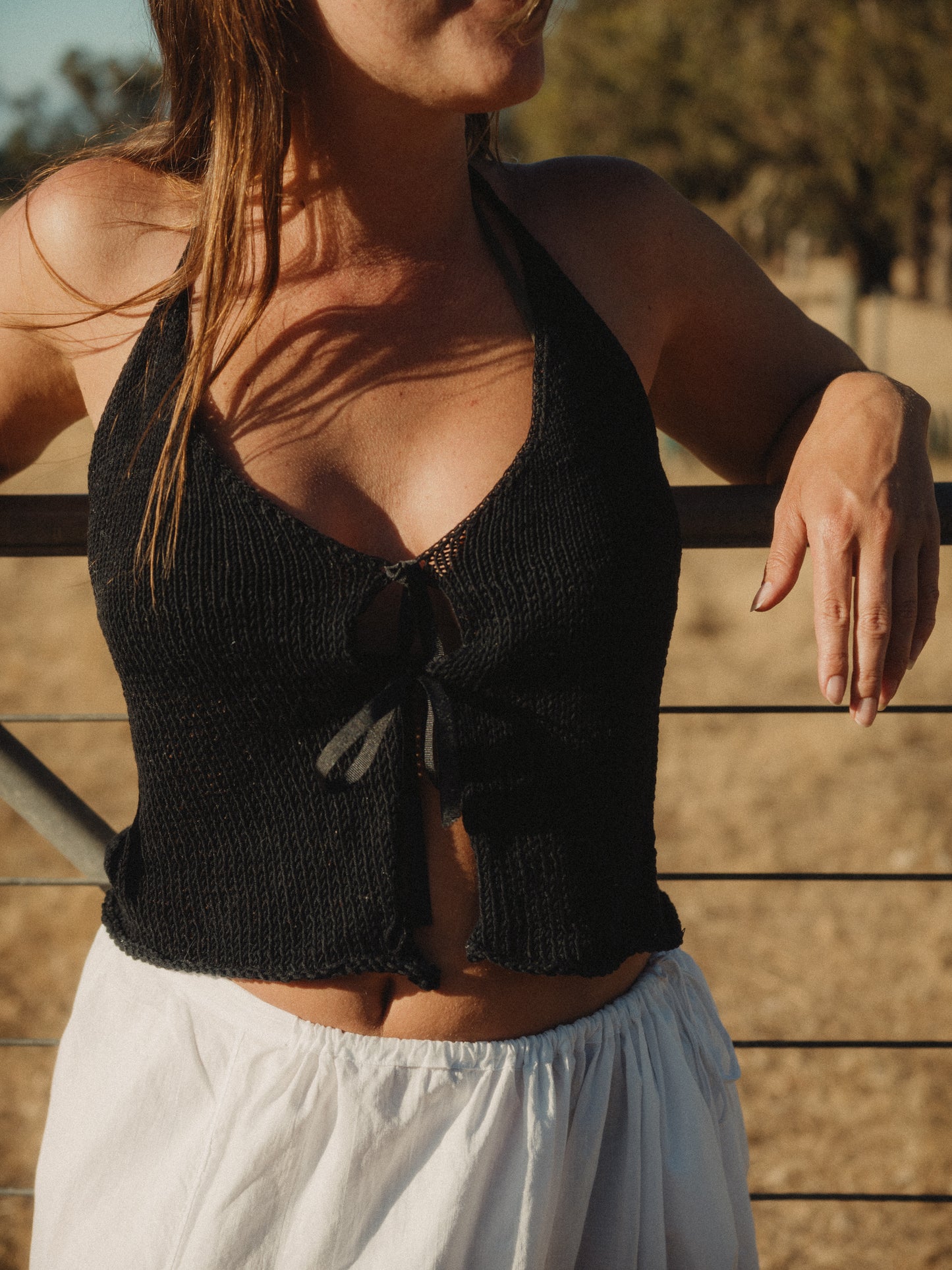 Licorice Halter Top